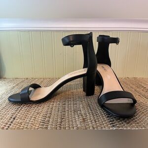 Nine West Black Ankle Strap Heels